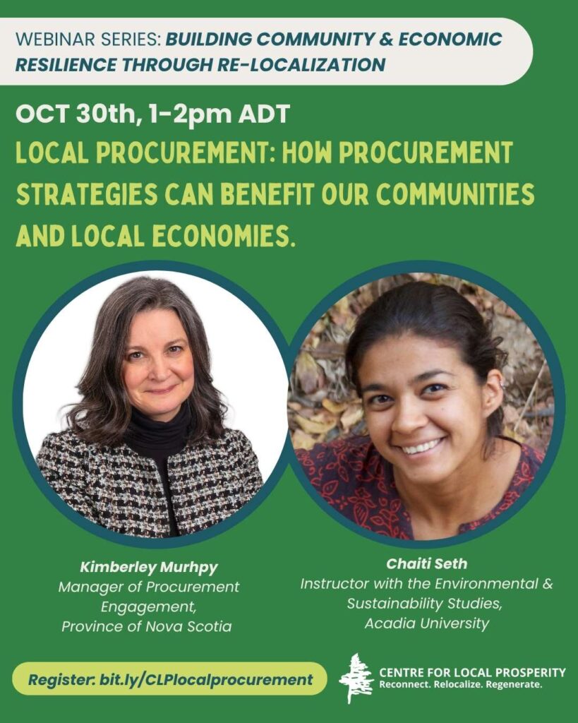 Webinar #7: Local Procurement: How procurement strategies can benefit our communities and local economies