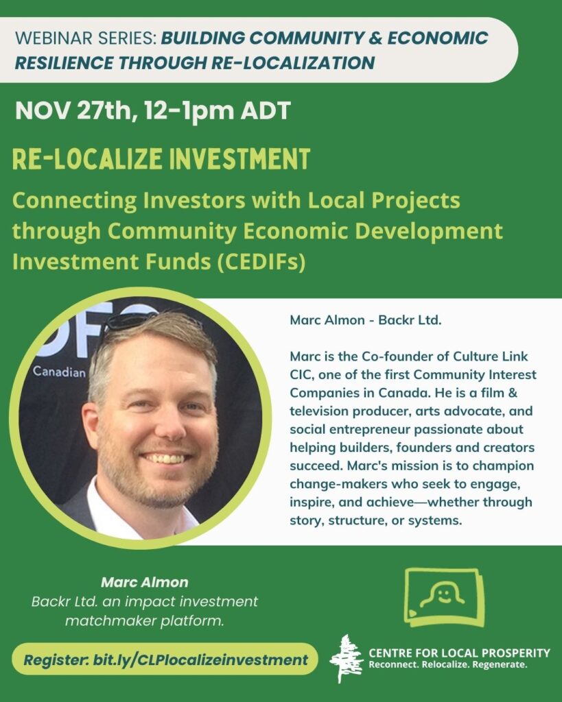 Webinar #8: Re-localize Investment: Connecting Investors to Local Projects